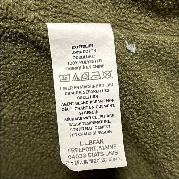 LL BEAN Fleece Lined Flannel Shirt Black Plum Sz XLARGE - Picture 6 of 7